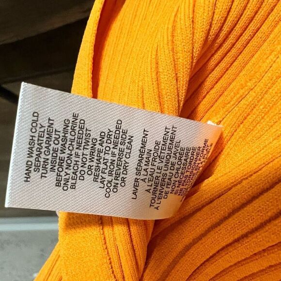 Revolve x House of Harlow Orange Ribbed Knit V Neck Midi Dress Medium - Picture 4 of 6